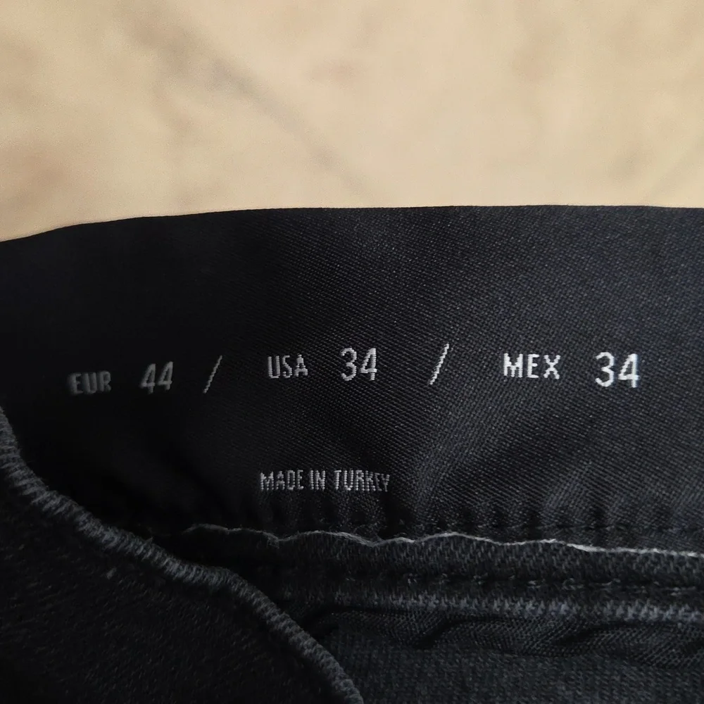 Zara black denim moto jeans from the New Biker Collection